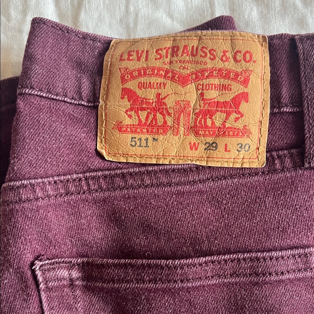 Levi's 511 Deep Purple Jeans 29x30